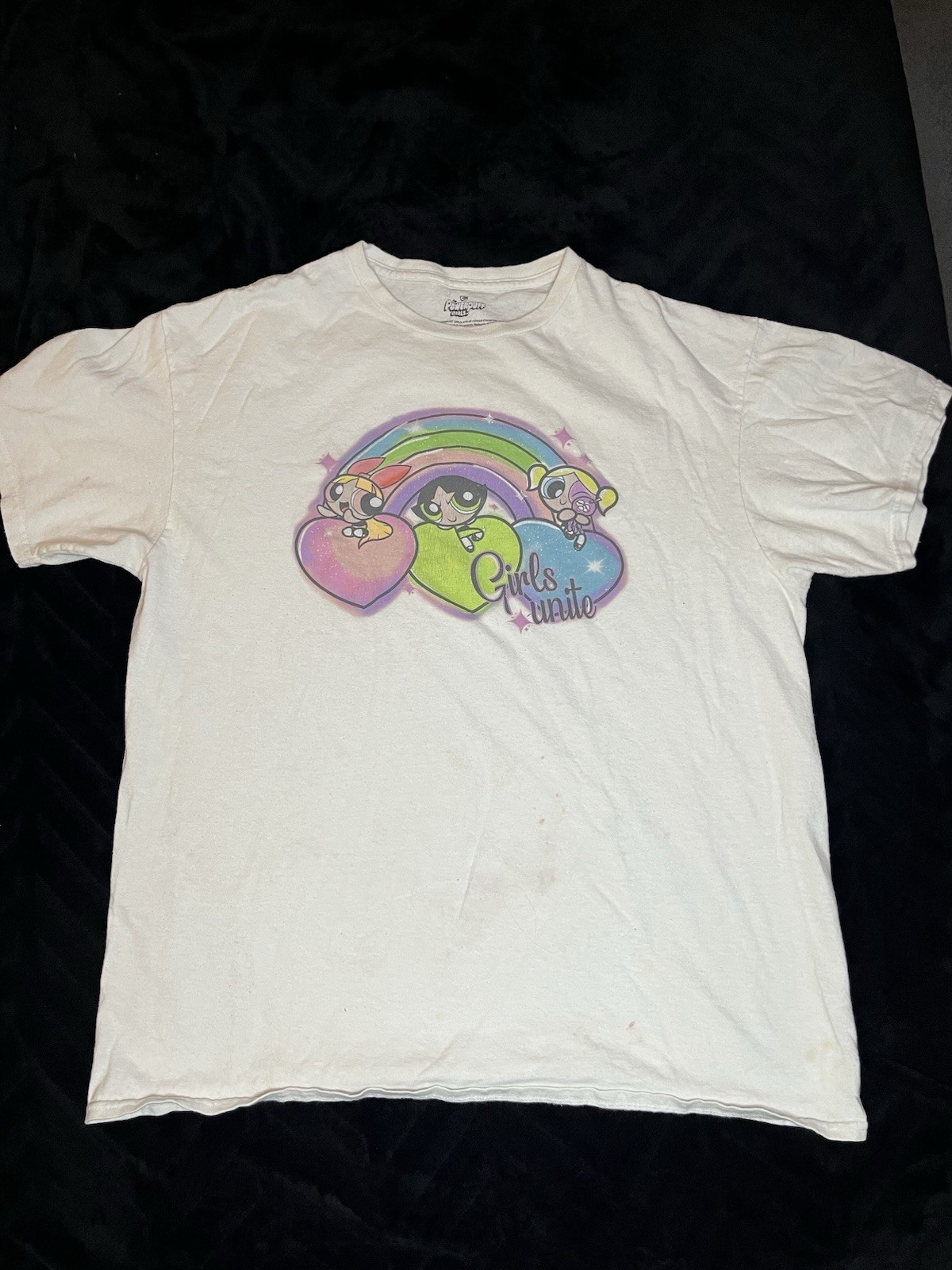 Vintage Powerpuff Girls “Girls Unite” Cartoon Network T Shirt Sized Large