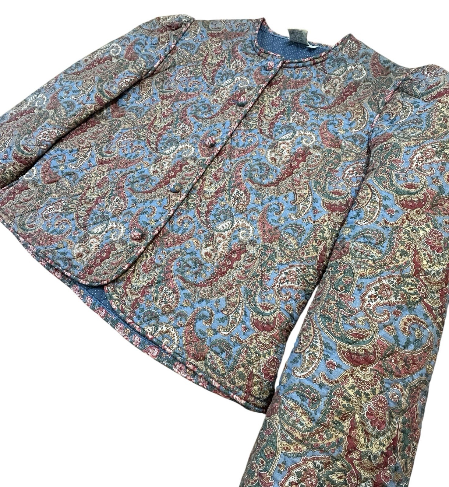 Vintage Vera Bradley Quilted Jacket Cottagecore Soft Girl Preppy 37 Inch Bust