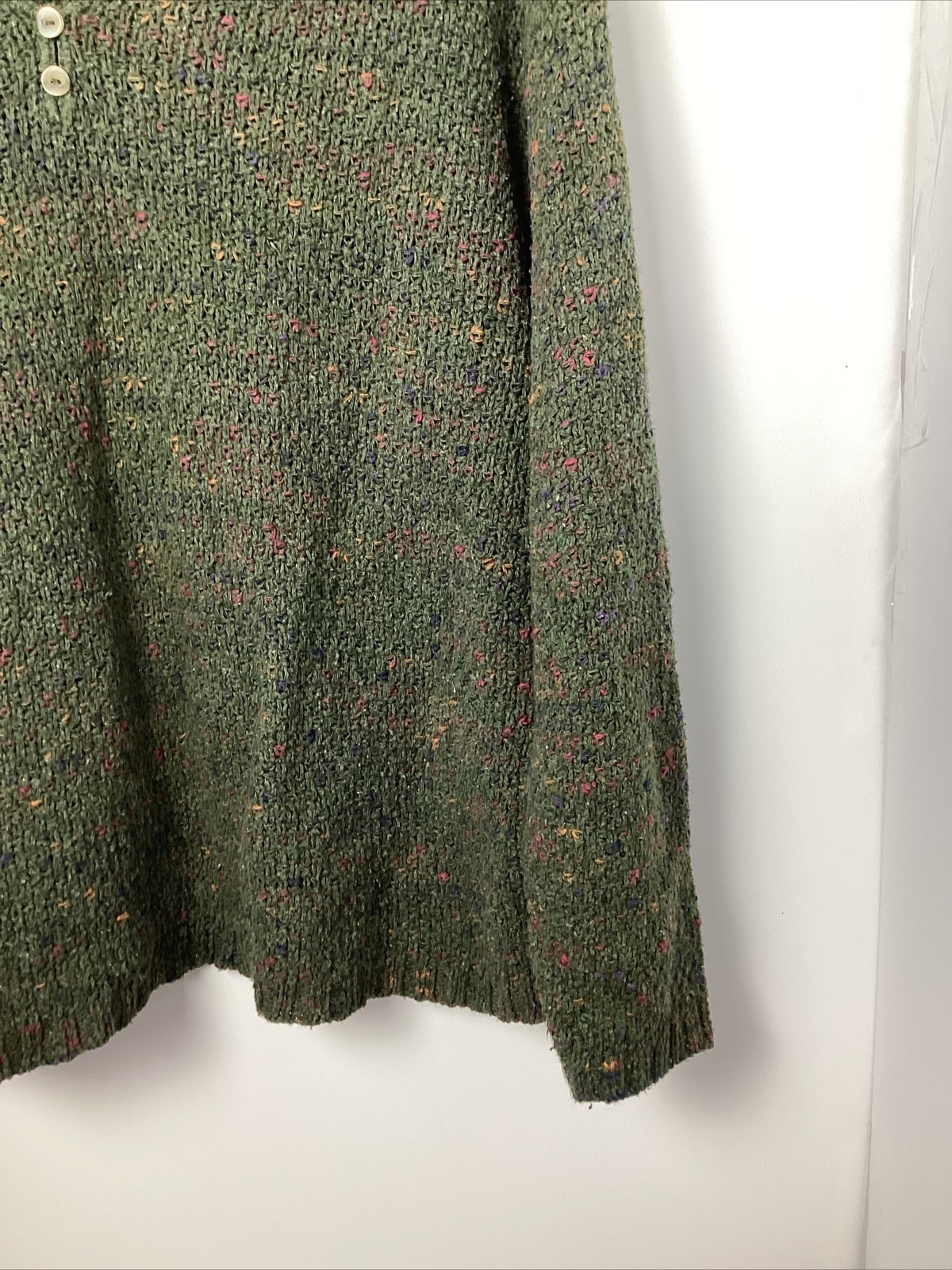United States Sweaters Made In The USA Green/Multi Colored Oversized Sz M