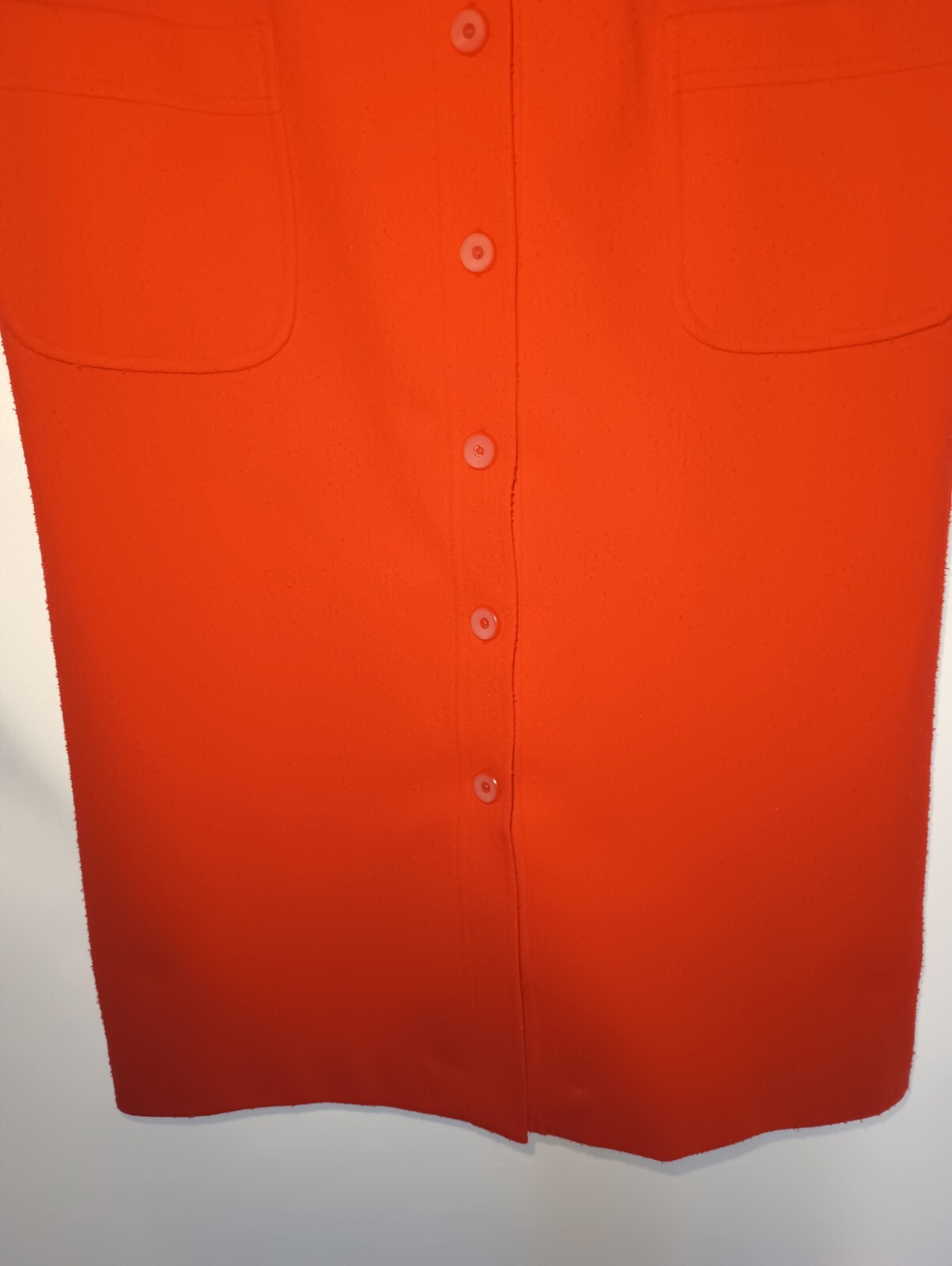 60 – 70&rsquo;s – Handmade Solid Red Dress – Size 14 – Nightgown Housecoat Vintage