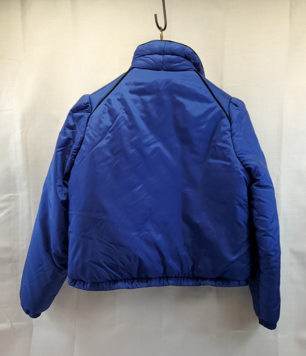 80s « YR » Puff Jacket Short Waist Puffy Sleeve Shoulder Retro Vintage Purple XL