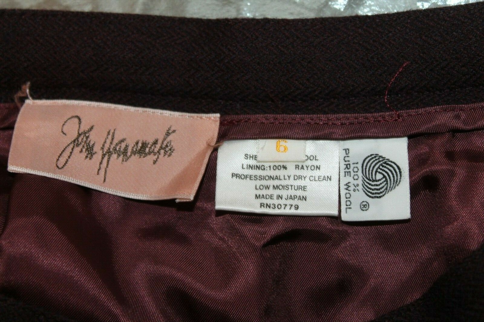 John Wanamaker Antique vtg Accordion 100% Fine Wool Skirt Sz XS / 6 25&Prime; waist