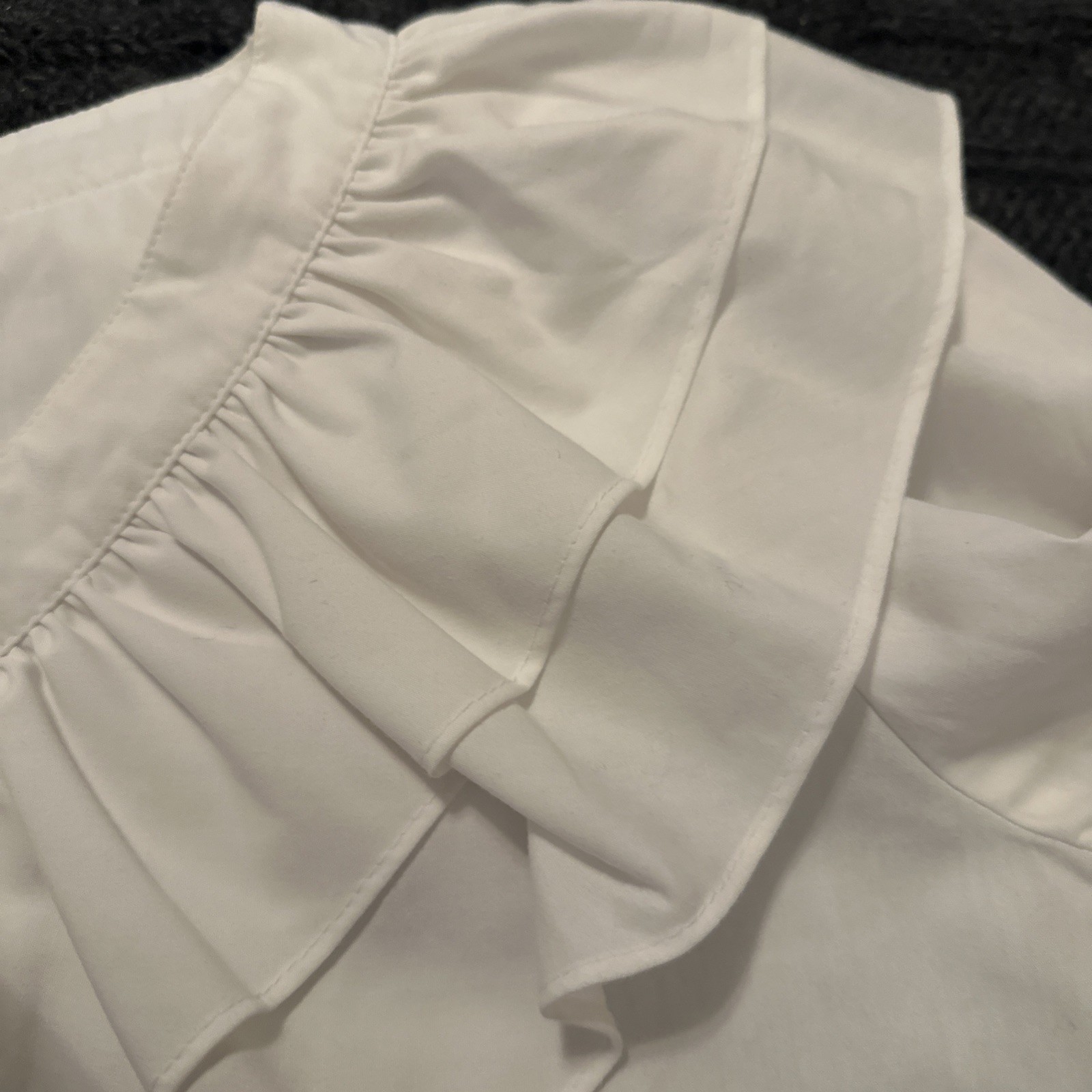 Vtg Partners Please Peasant Blouse Medium Malco Modes Lace White Square Dance
