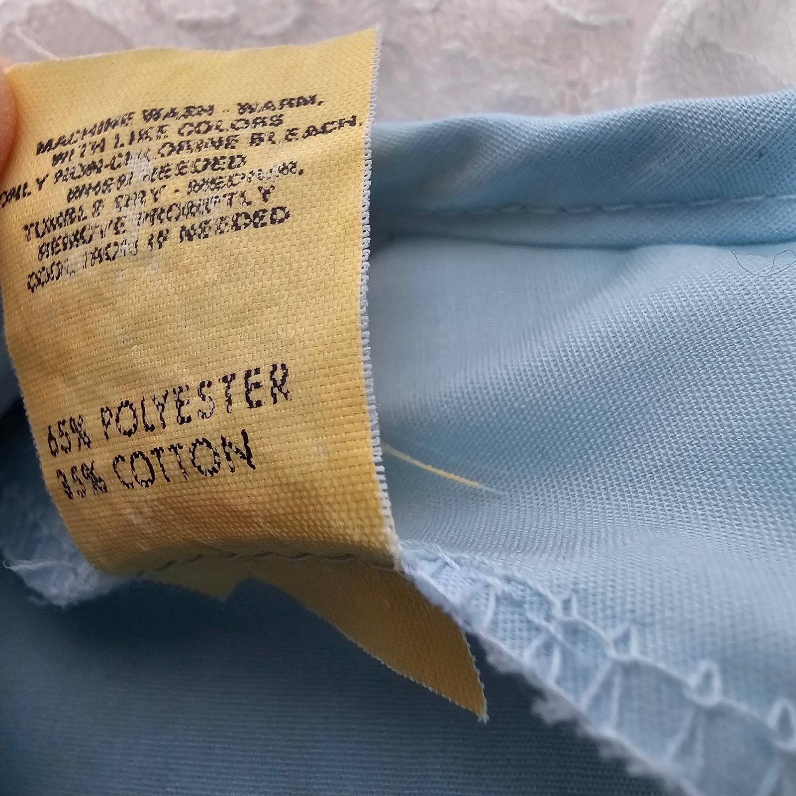 VTG 70s Partners Please Malco Modes Blue Lace L Ruffle Collar Prairie Coquette