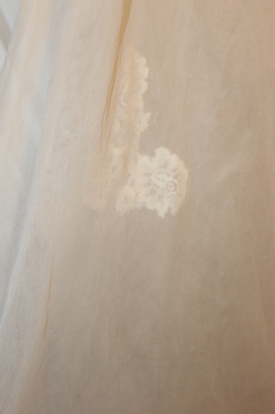 Vintage Peignoir Miss Elaine Babydoll Double Sheer Chiffon Robe Cream Bridal S