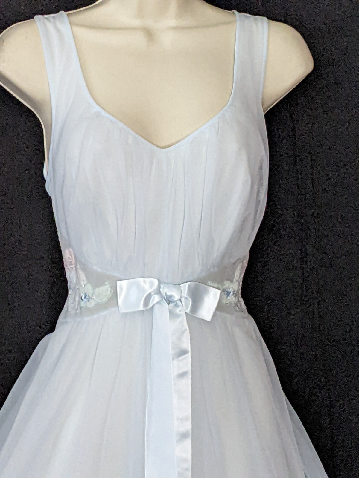 Vintage Shadowline Chiffon Dressing Gown Robe Lingerie Nightgown Blended Set M