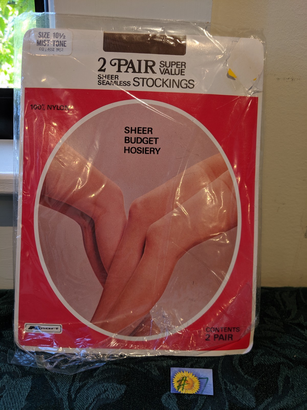 Vintage Thigh High Stockings Seamless 1pr Nylons Mist Tone 10-1/2 #7