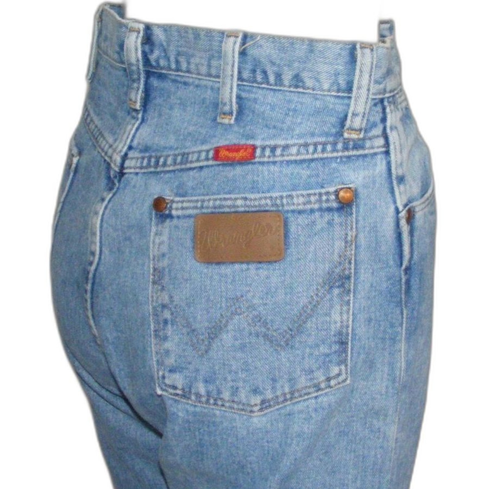 WRANGLER Jeans, 32, VINTAGE, Light Blue, 100% Cotton, Made in USA