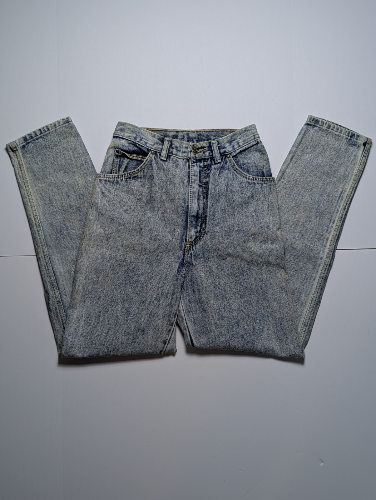 Vintage 1980&rsquo;s P.S. Gianto Women&rsquo;s Acid Washed Slim Fit Jeans Size 8 Regular