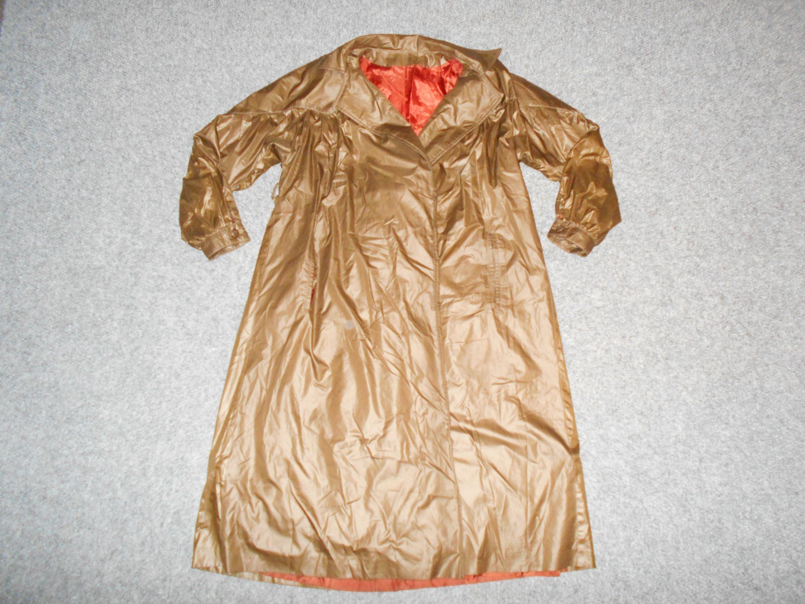 COUNT ROMI LTD VTG 60&rsquo;S METALLIC COPPER WOMENS USA 10 BELTED LIGHT COAT