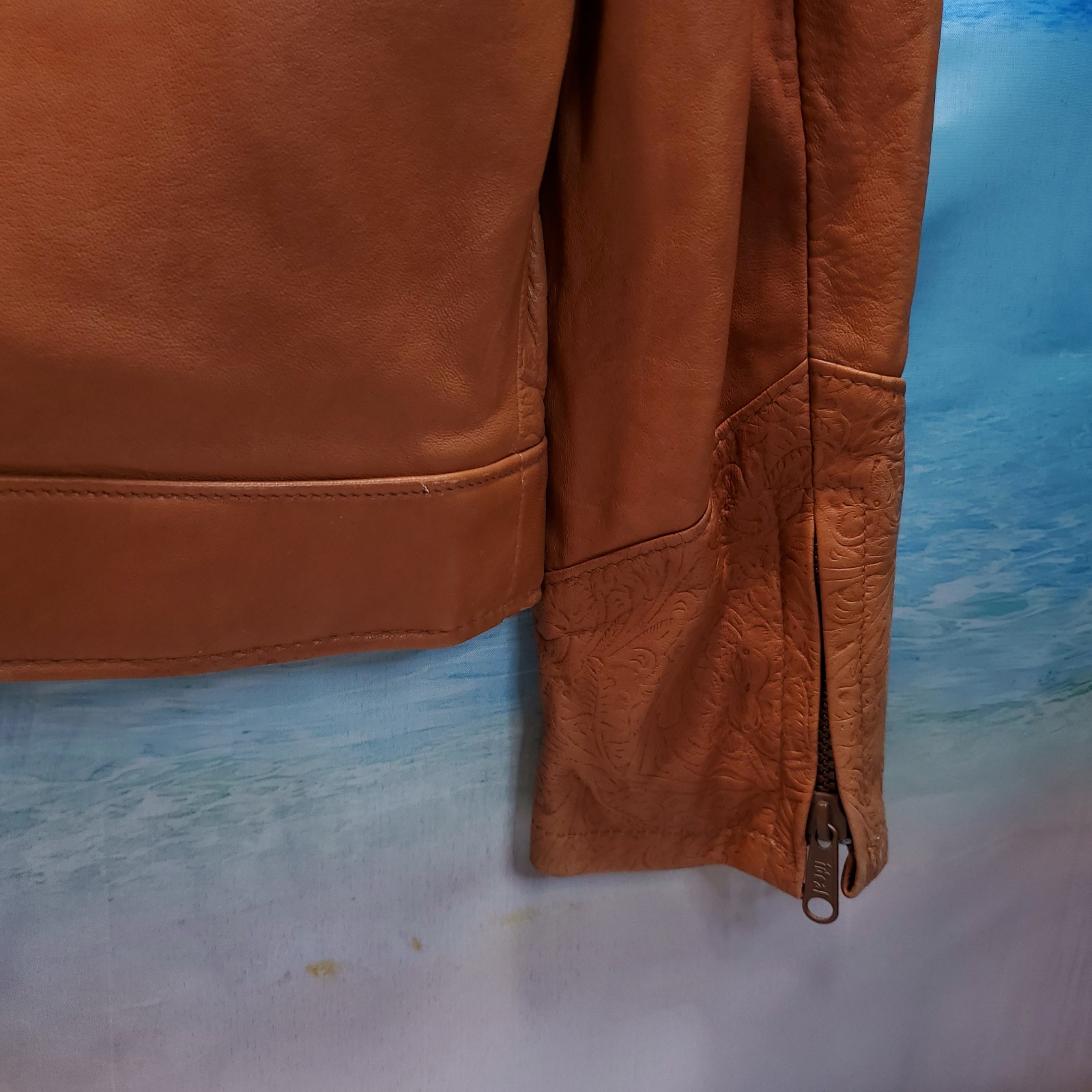VTG Kenny Rogers Leather Jacket Western Lambskin Women Size 12 USA made Schott
