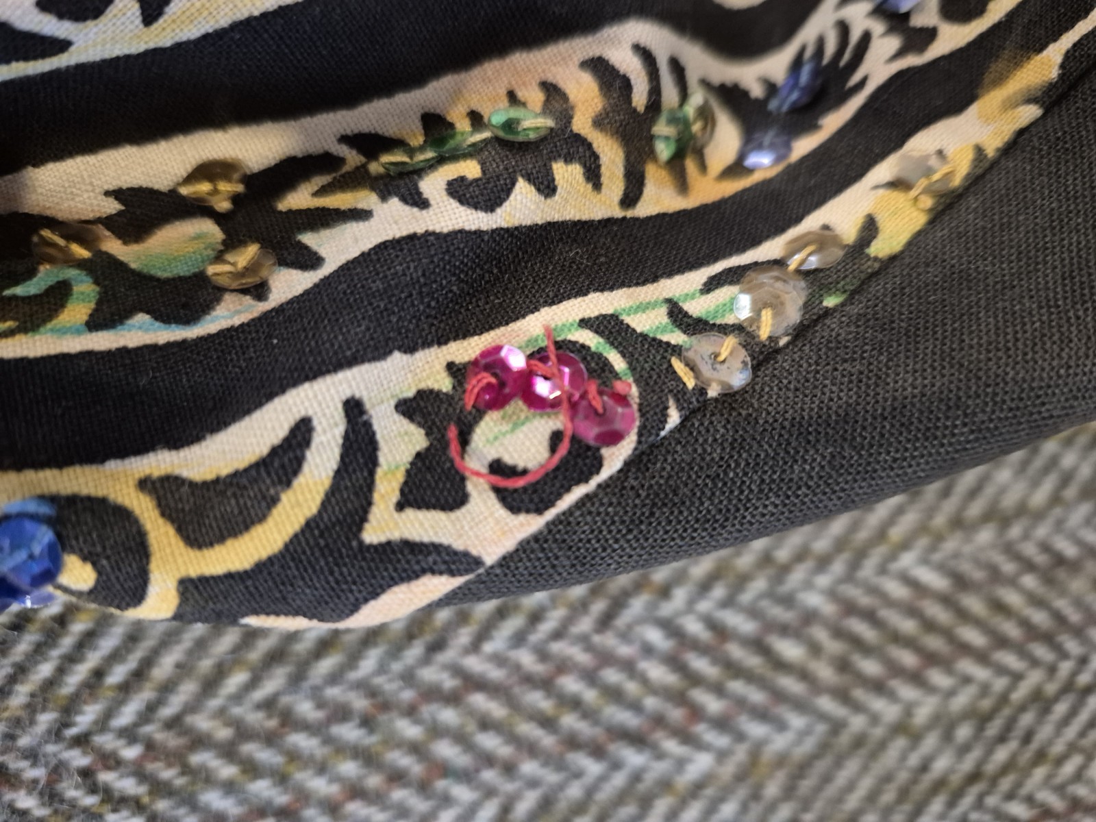 Vintage Maya De Mexico Original Circle Skirt Sequins