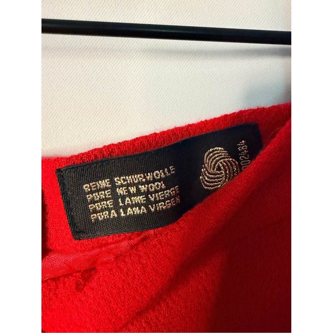 NWT Vintage Escada Pure Wool Red Pencil Skirt Luxury Old Money | Size 42 / US 12