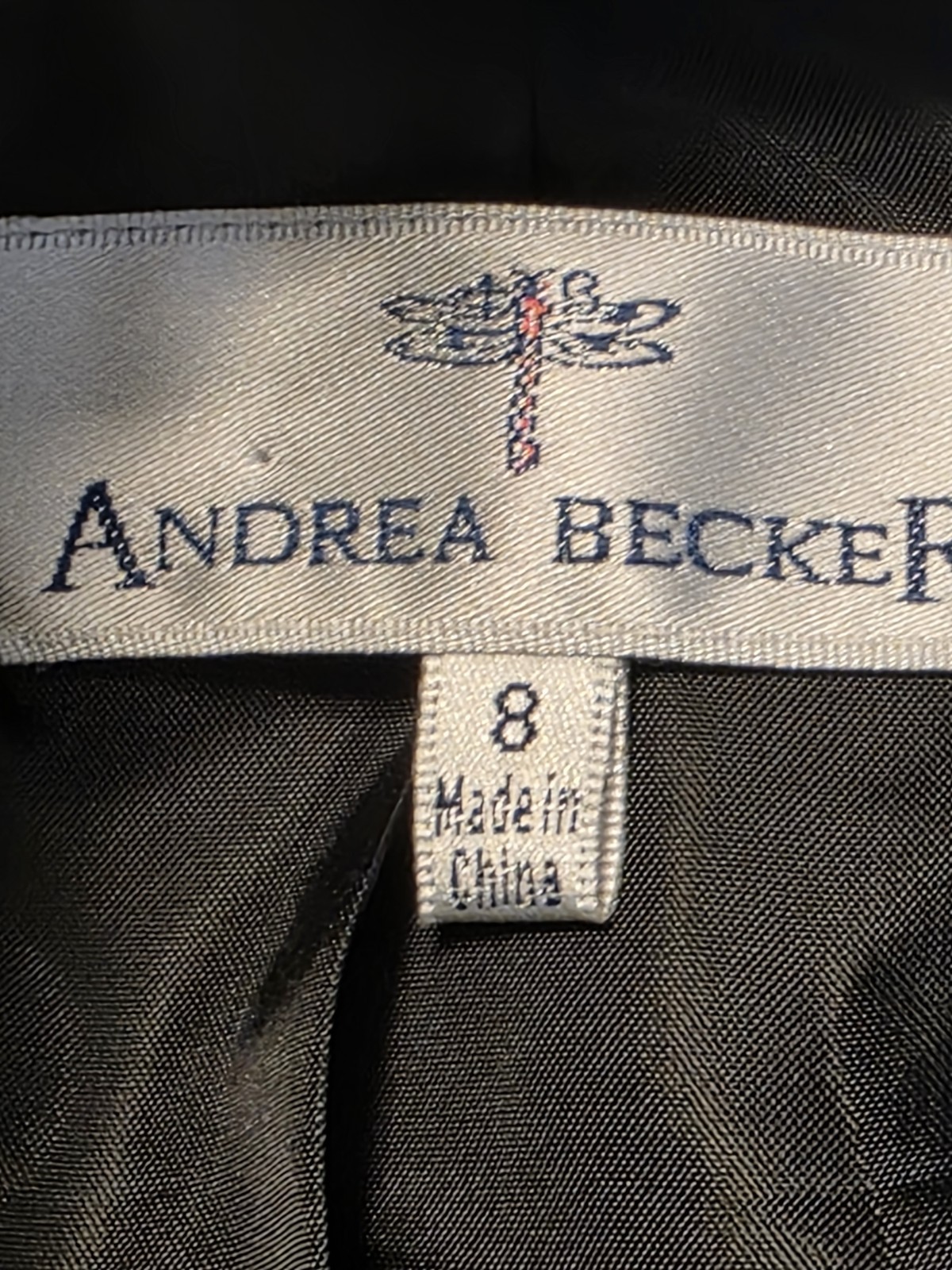 Andrea Becker Vintage Black Brocade Coat Ruffle Whimsigoth Size 8