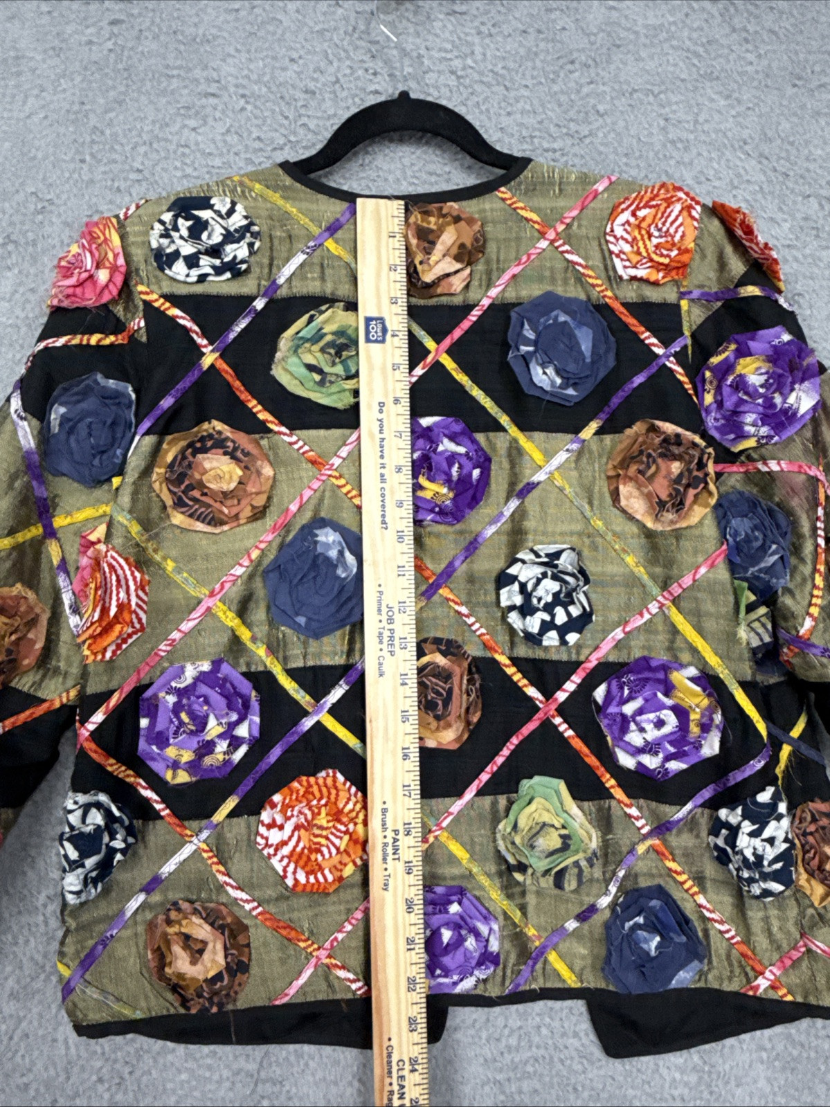 Allure Multi-Color Blazer Womens PM Vintage 90s Floral Appliquè 100% Silk