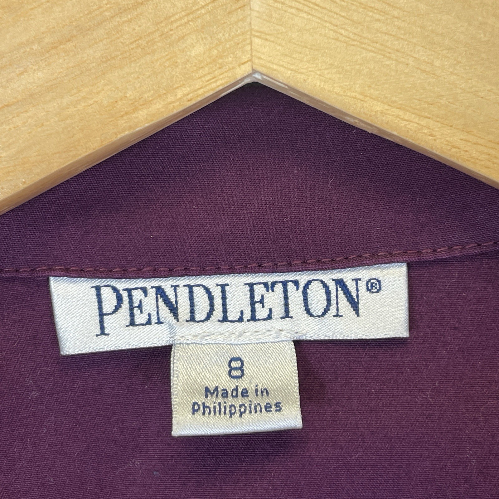 Vintage Pendleton Womens Purple Plum Cotton Skirt Suit Set Size 8 Academia