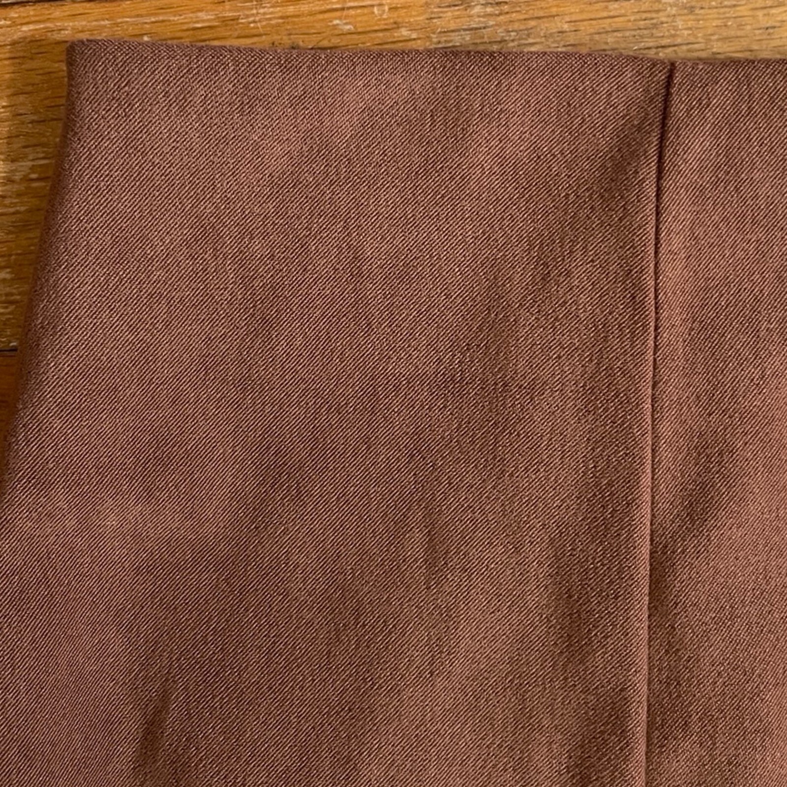 Vintage Brown Microfiber Skirt Size Large 32-33&Prime; Waist 8 Panel Flare A-line