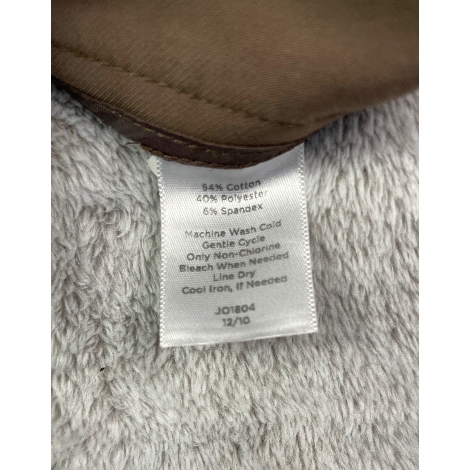 TALBOTS Heritage Ankle Pants 14P Petites Brown Cotton Blend Stretch Work Flaw