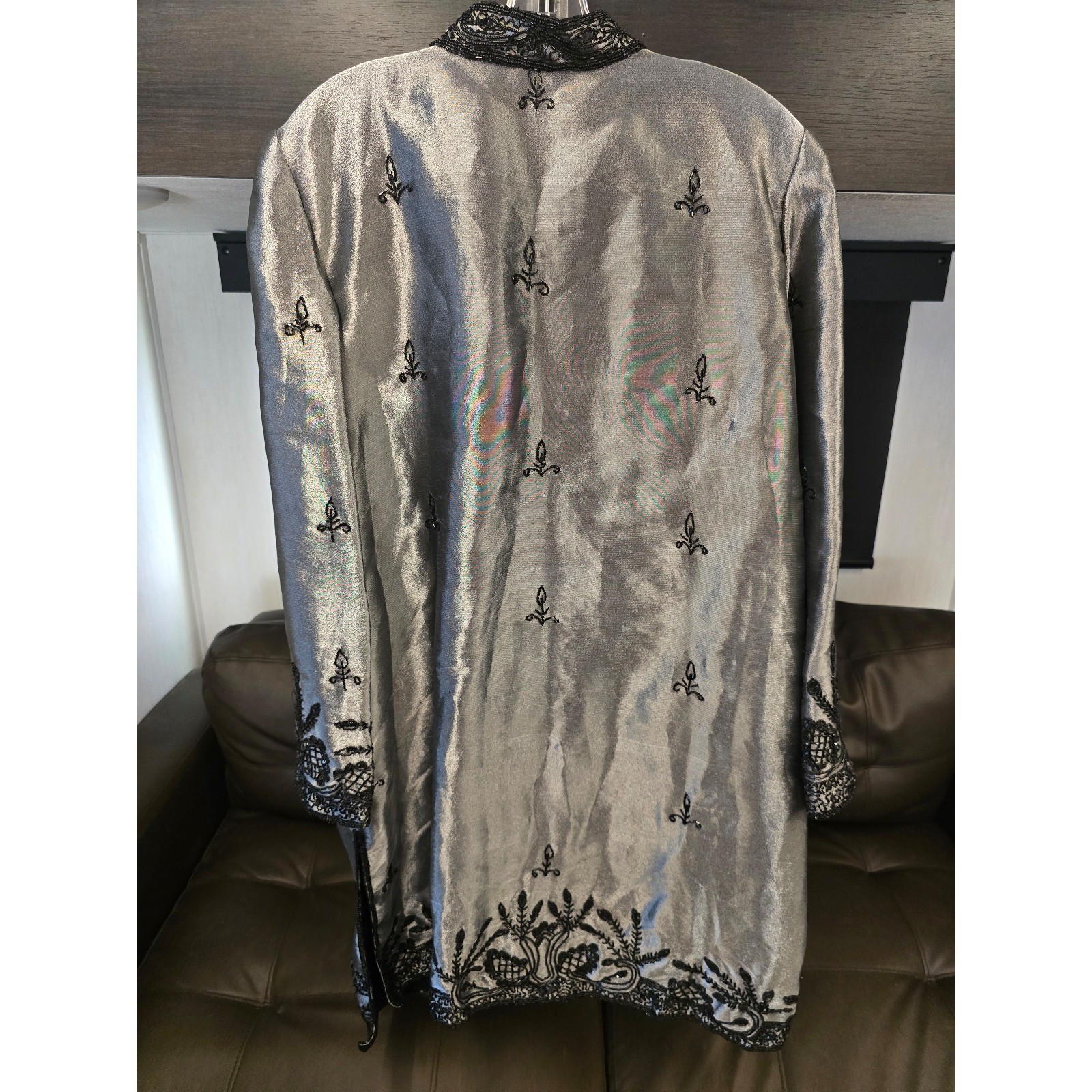 Candlelight & Champagne Vintage Poly Blend Lamè Duster