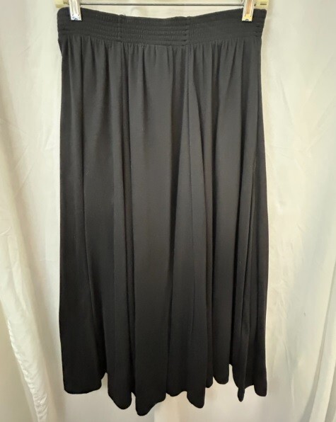 PETER POPOVITCH Vintage 80s EUC Women&rsquo;s M Fit And Flare Black Knit Maxi Skirt