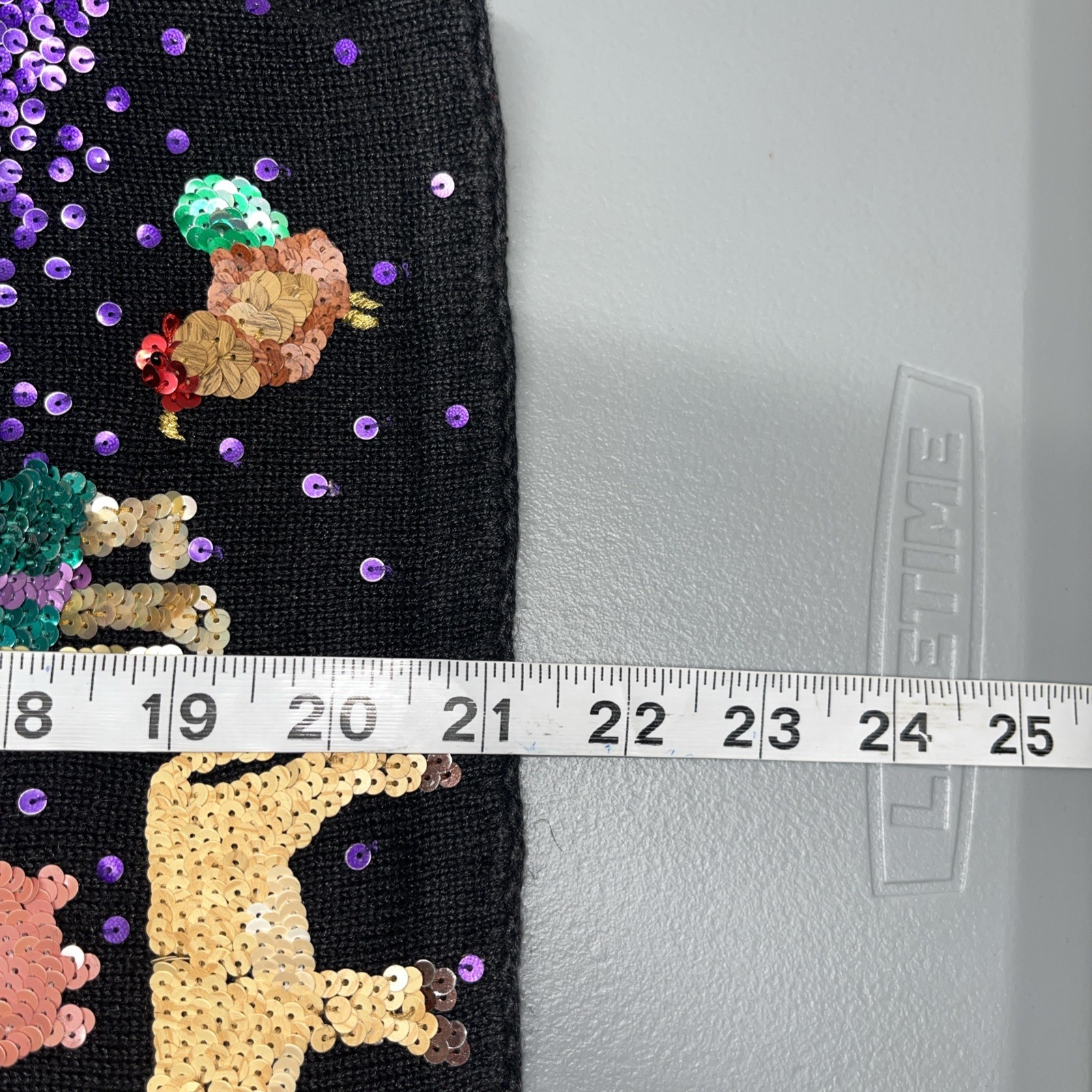 2001 VTG Michael Simon Event Nativity Scene Sequin Sweater Cardigan S