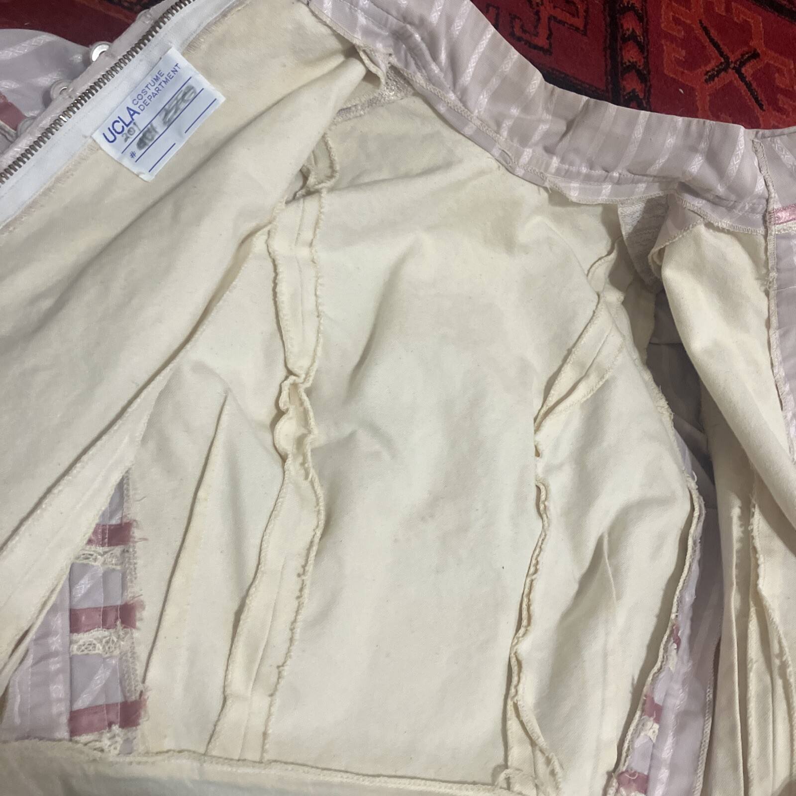 Vintage Victorian Style Ruffled Blouse Talon Zipper 70s 60s Size