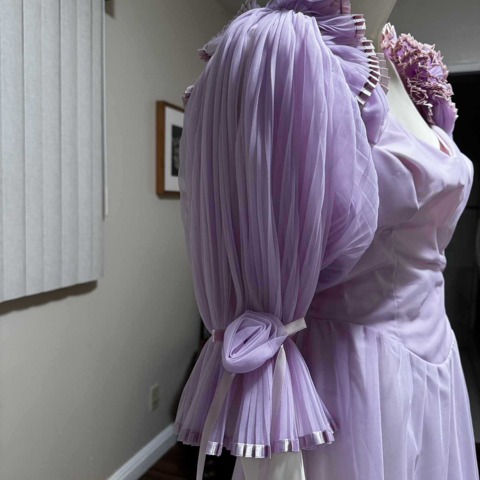 VTG Dance Allure Gown Prom Dress Womens 5/6 Lavender Pageant Bridal 80s USA NWT