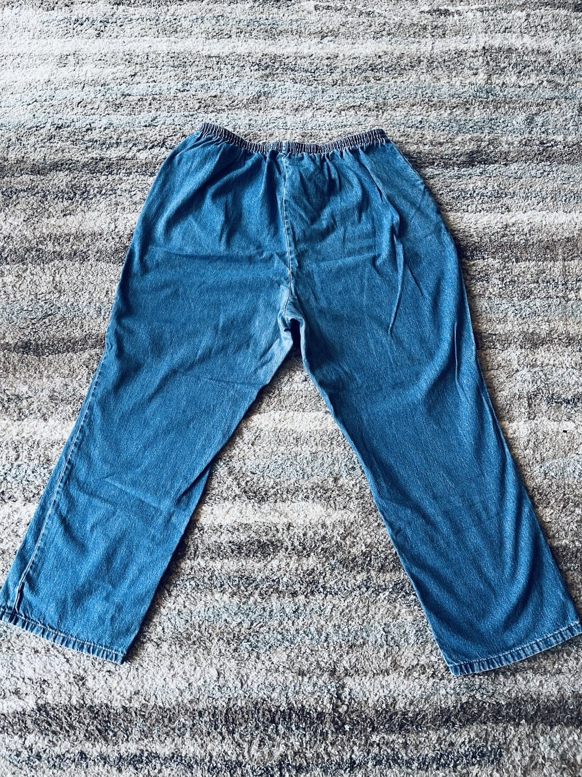Vintage Chic Pull On Elastic Waist Ladies Pants Jeans Size 22W Petite Chic Logo