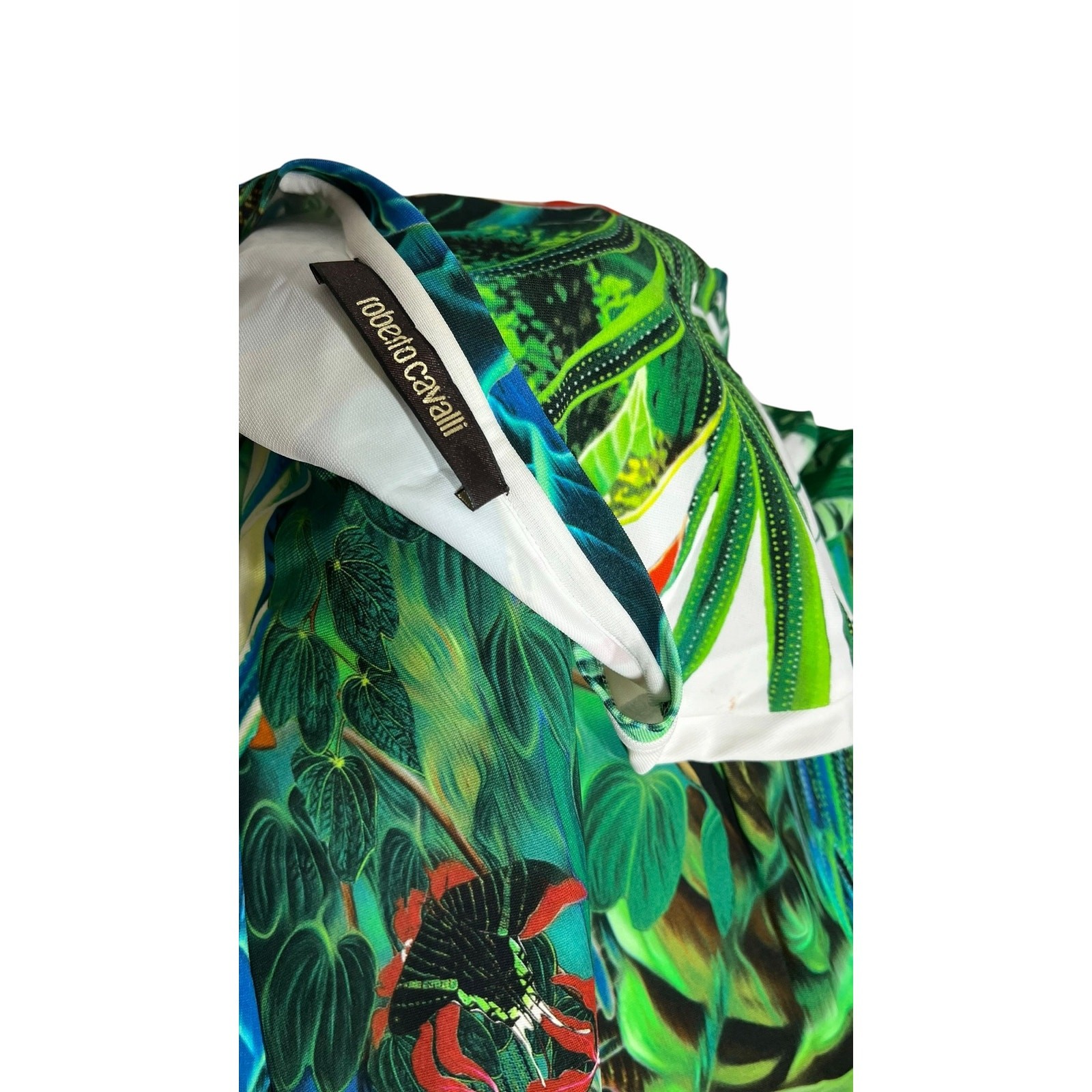 Roberto Cavalli Tropical Jungle Print Bodycon Dress 2010s
