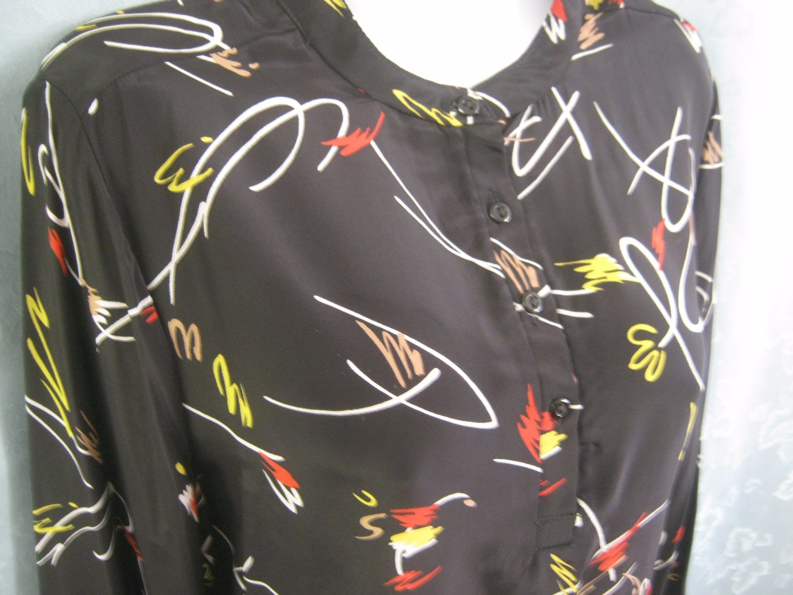 VTG Samantha Beane Blouse Size 13 / 14 « New Wave » Hi Energy Print Pullover Top