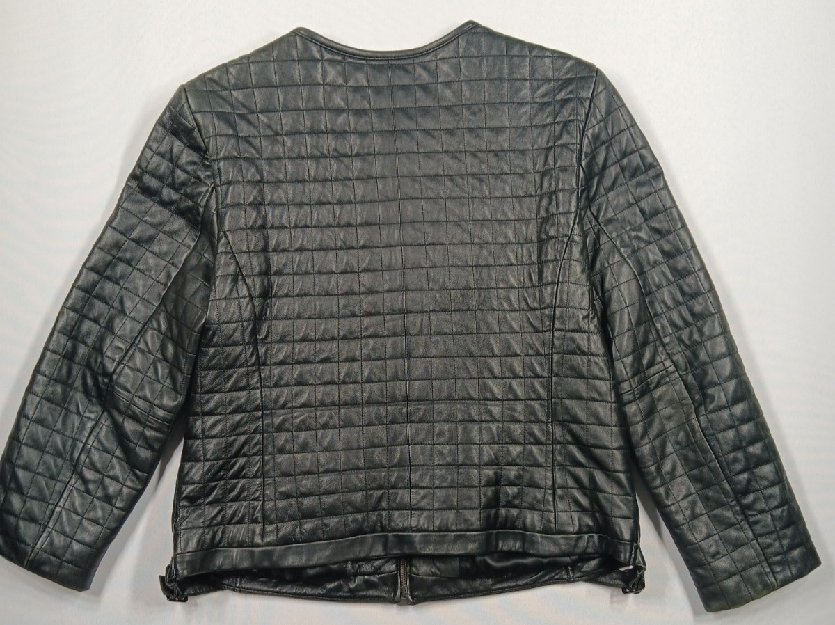 Petite Sophisticate Vintage Leather Jacket Ladies Size Large Black