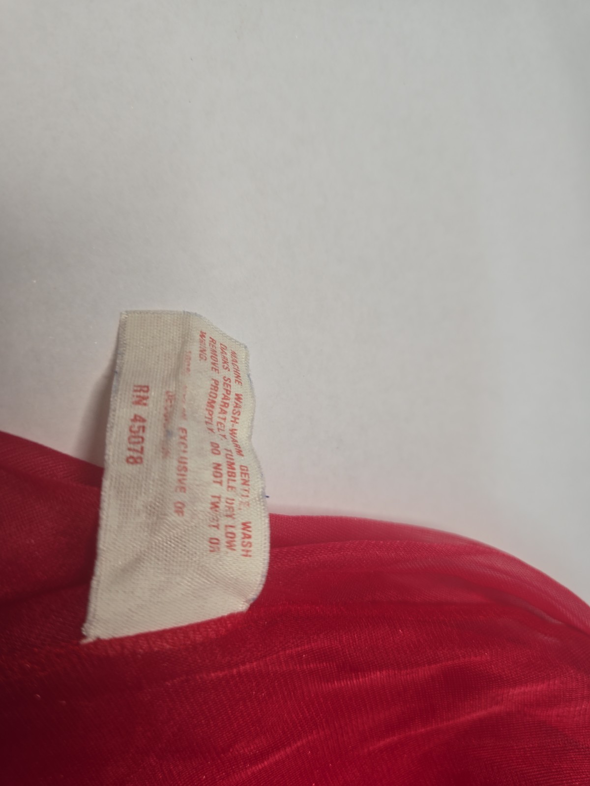 Intimé California Red Chiffon Nightgown Full Length, Double Layer Sheer Boudoir