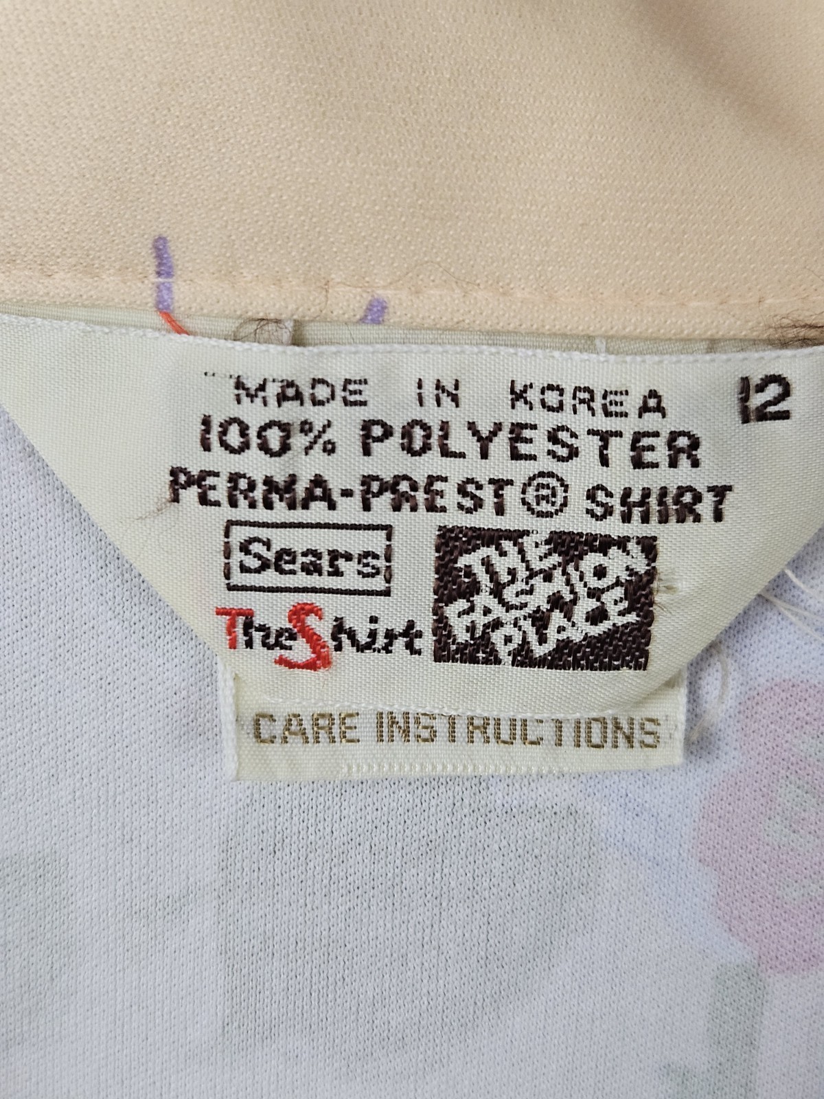 Vintage Sears The Fashion Place Women&rsquo;s Size 12 Yellow Floral Button-up Top