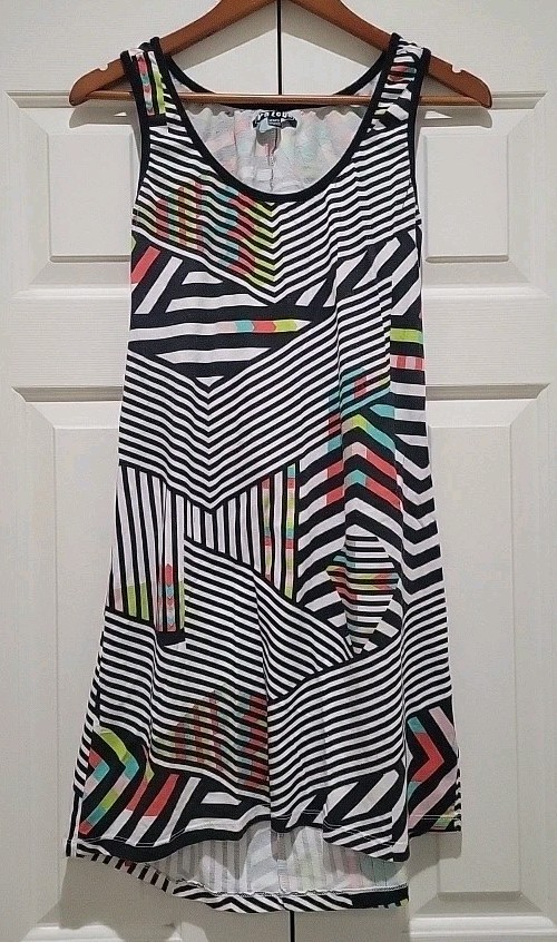 Vintage VOLCOM 90s POPZTONE Dress Color Black and White SIZE M