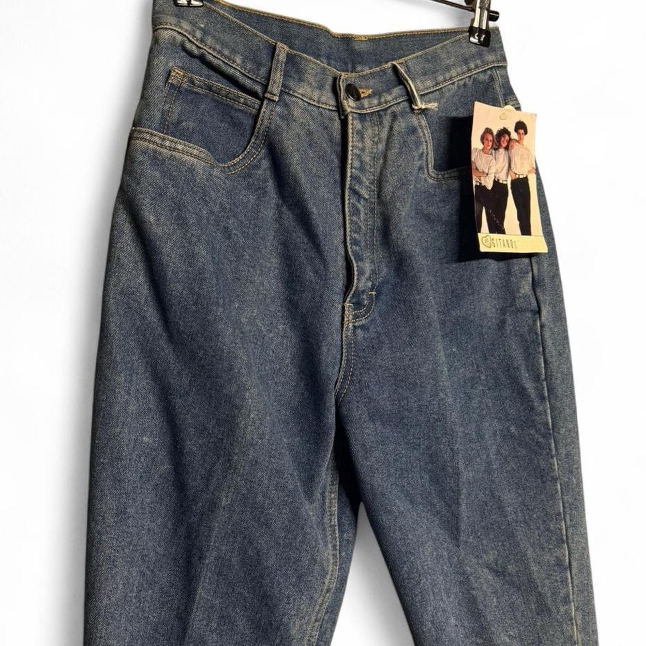 80’s New With Tags P.S. Gitano Dark Wash Zippered Ankle Blue Jeans