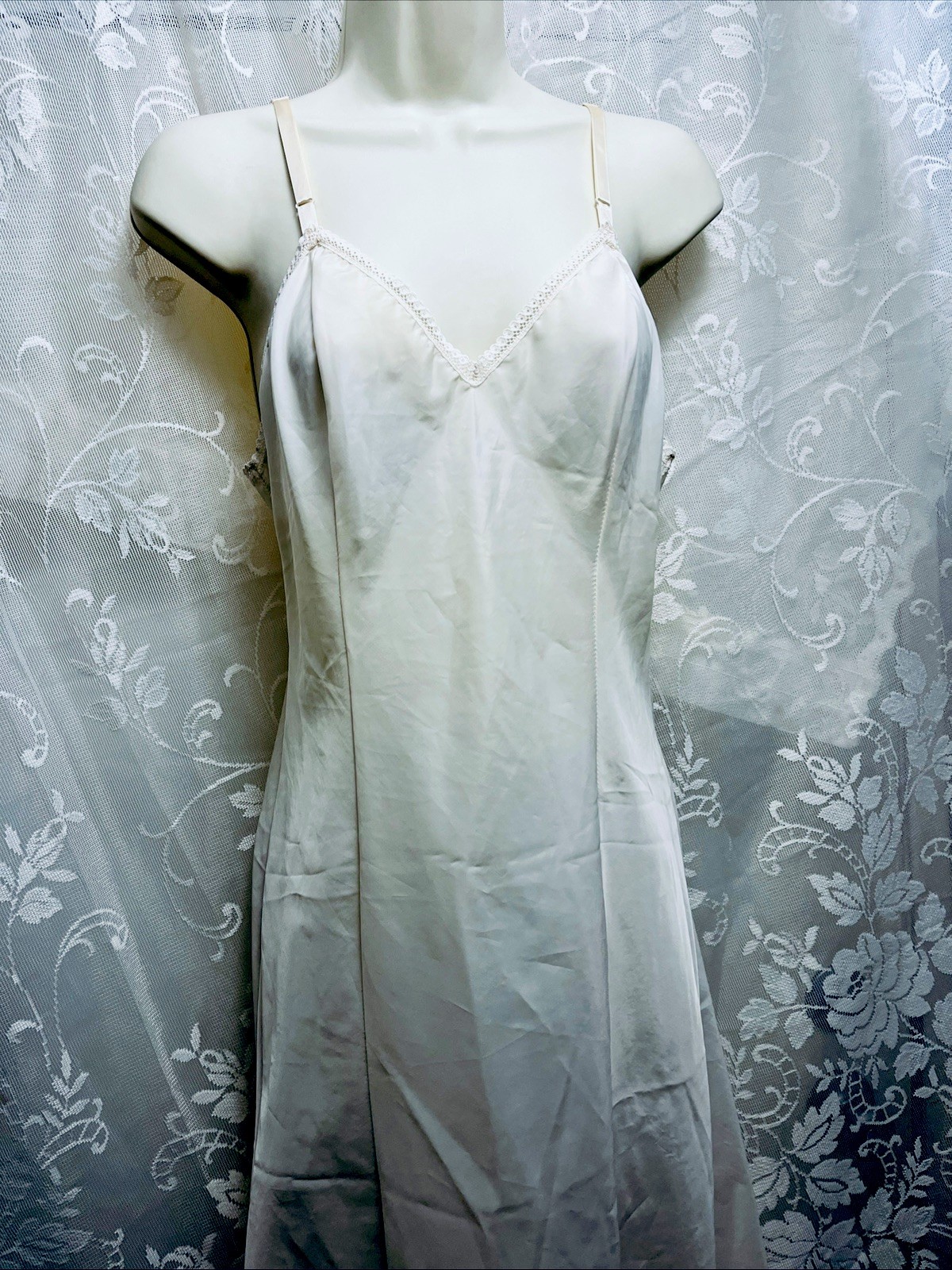 Vtg 50s 60s Barbizon Tafredda Full Slip White