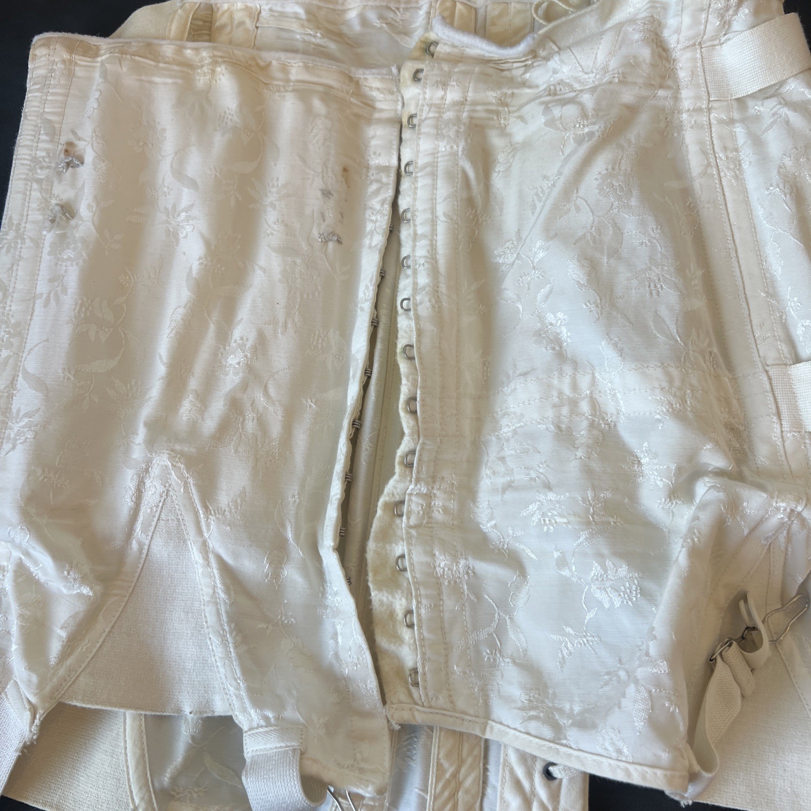 Vintage Sports Scientific Support White Lace-Up Corset Girdle Garter Straps Sz34