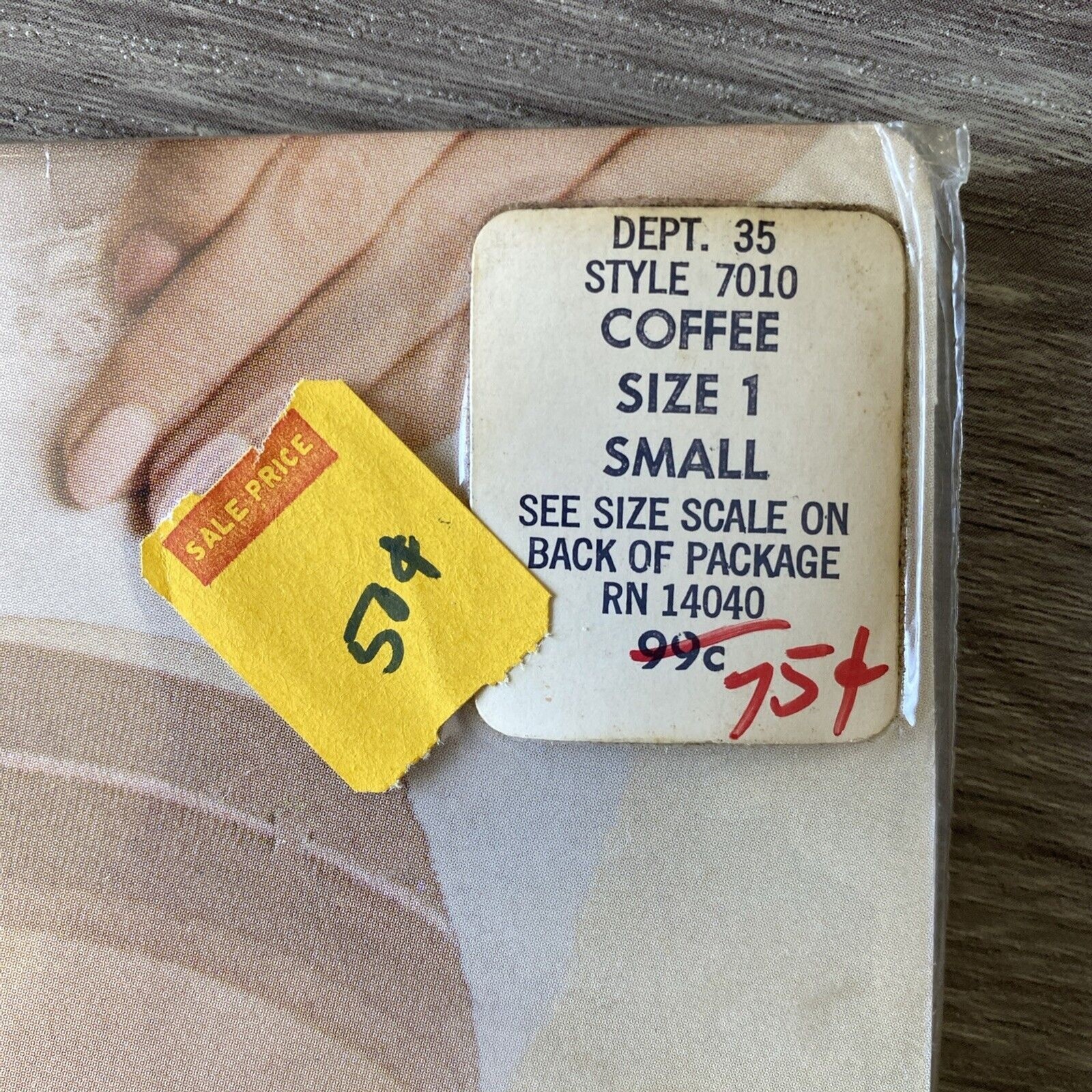 VTG Loop Top Stretch Girdle Stockings Size 1 Small Coffee New Sealed 60&rsquo;s 70&rsquo;s