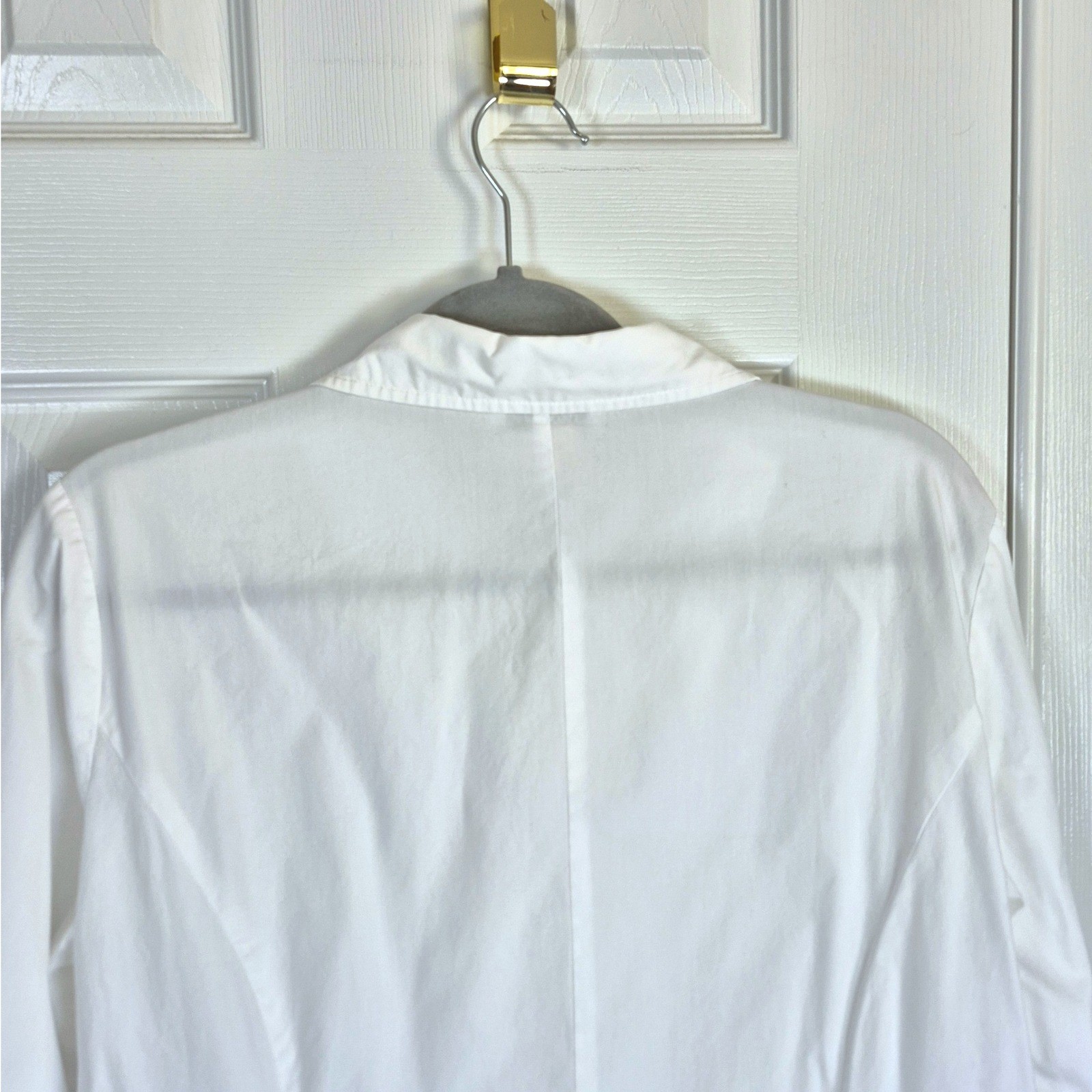Vintage Puli white button down shirt floral embroidery women&rsquo;s 12