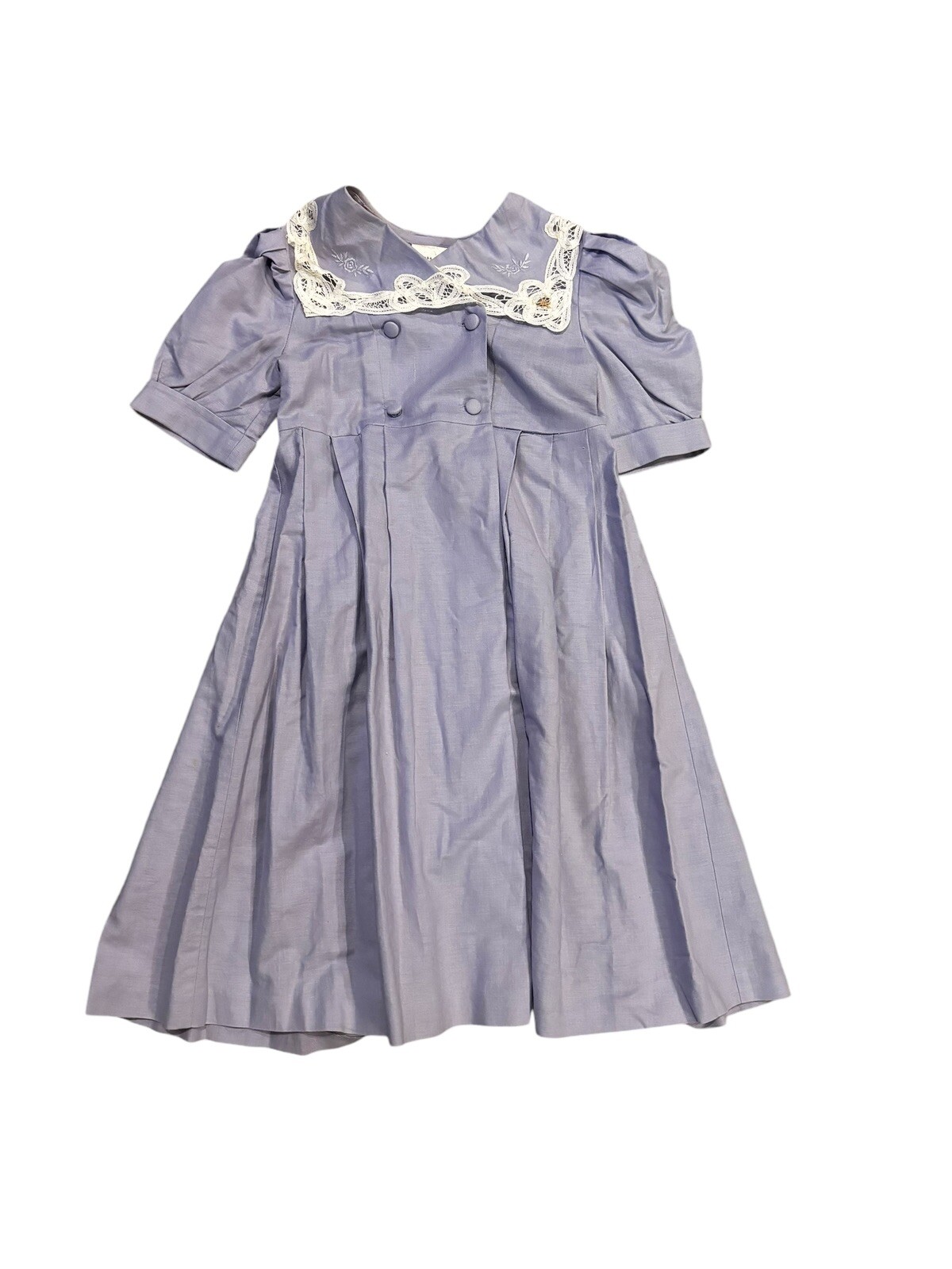 Vtg Laura Ashley Mother & Child Set Dresses Lace Cottage Core 80s Sz 8 Kids 6yrs