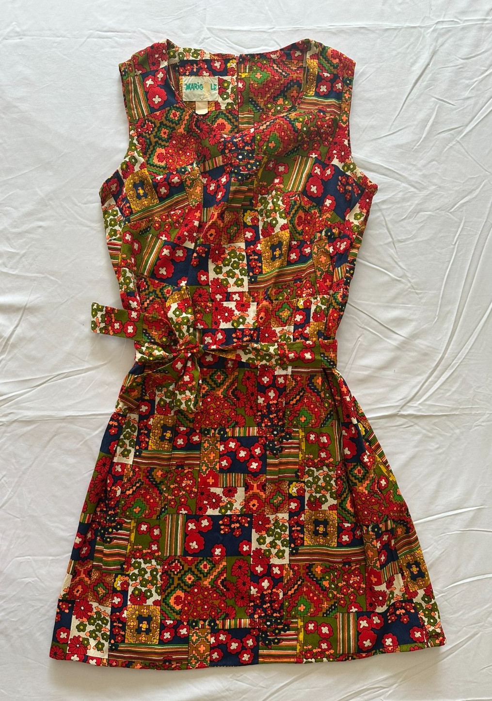 Pristine RARE Vintage Original 1960s Marigold Dress