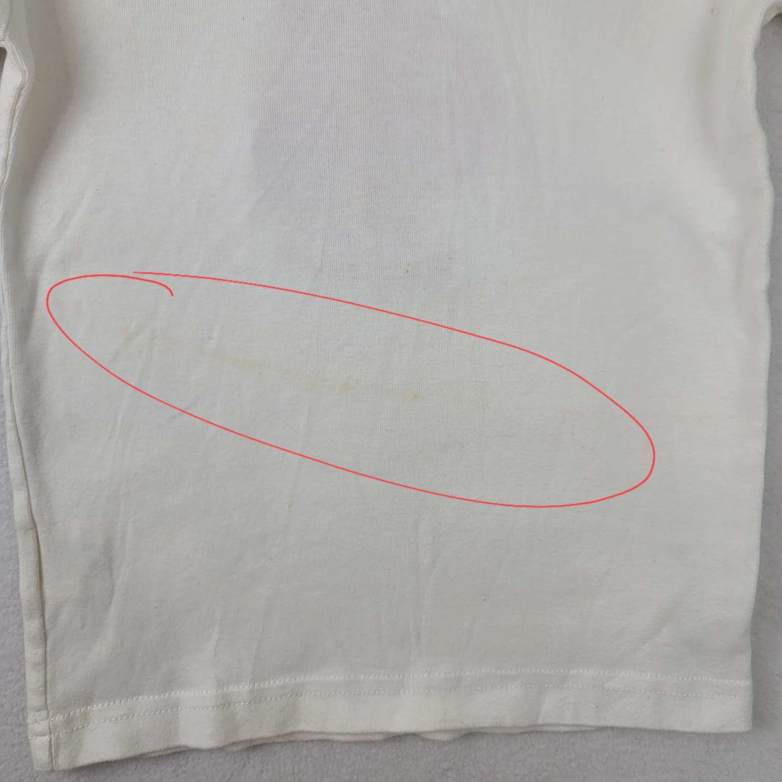 Vintage Playboy Women White Red Ringer T-Shirt Glitter Bunny Logo 25-347 Small
