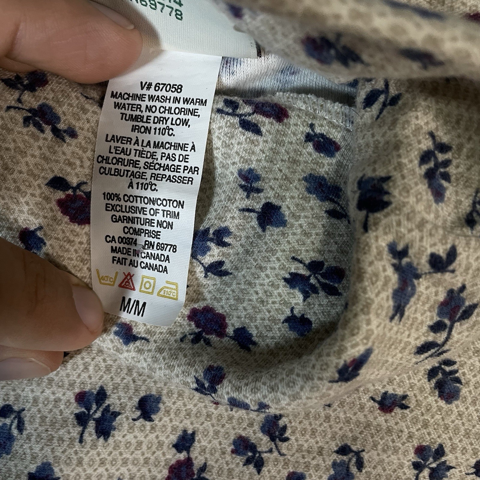 Vintage 90s Northern Reflections Floral Top Mock Neck Cottagecore Grandmacore M