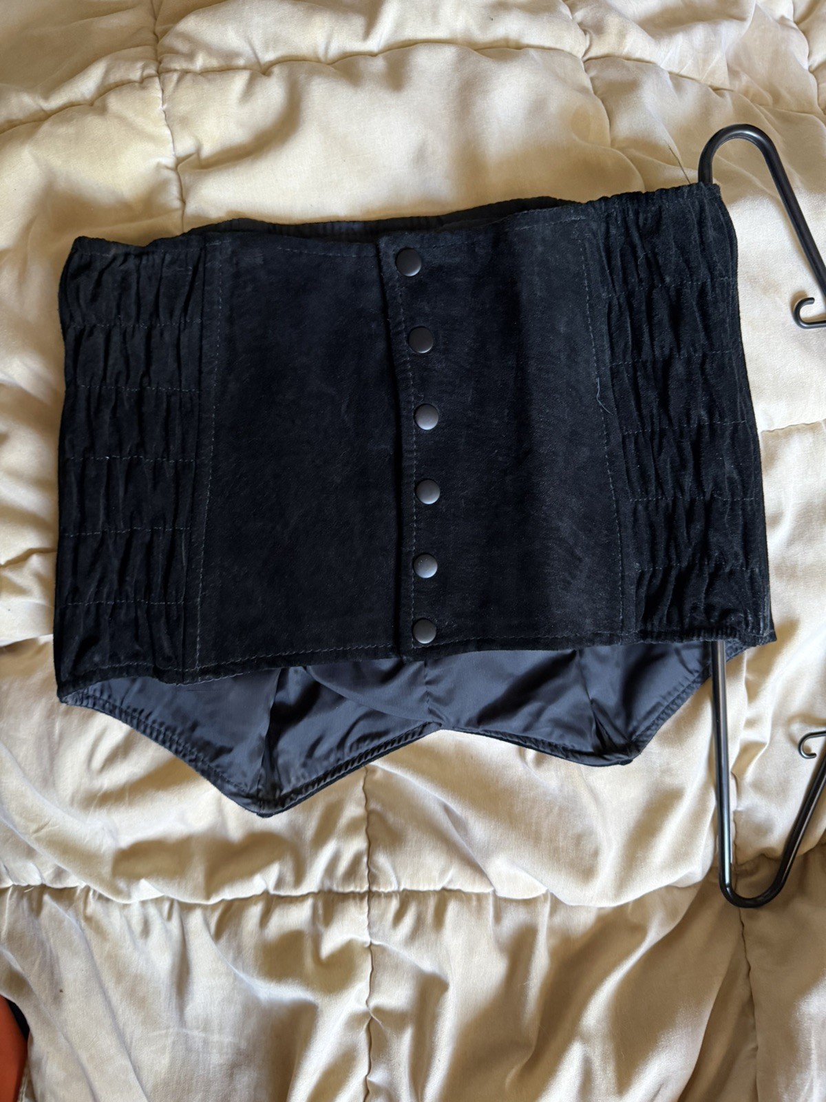 CHIA Vintage 80’s Black Suede Jacket, Corset & Skirt Set Size Medium/Large/8