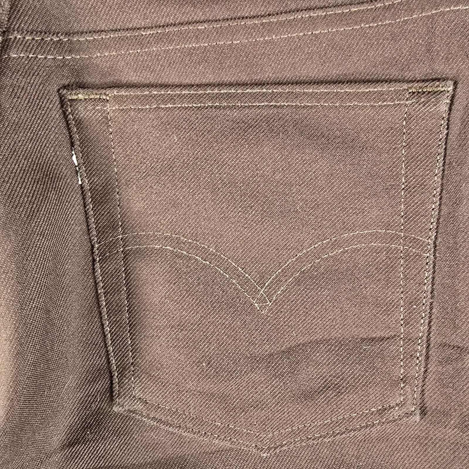 Vintage 1997 Levi&rsquo;s SilverTab Flare Leg Brown Polyester Pants (Juniors 9 Short)
