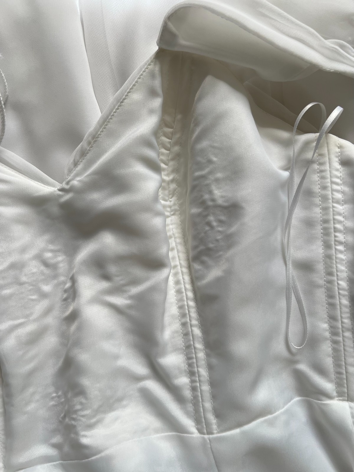 1980s JOHN CHARLES Minimalist Wedding Dress Drop Waist Bridal Fairytale Romantic