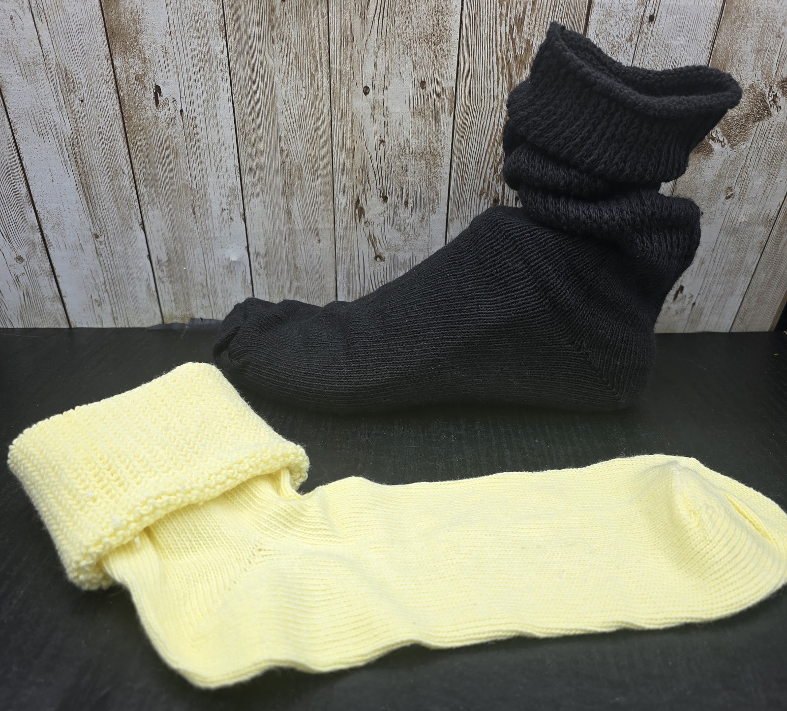 6 Pr Vtg Retro 80s 90s Slouch Boot Action Cuff Socks Pink Dark Blue Yellow Black