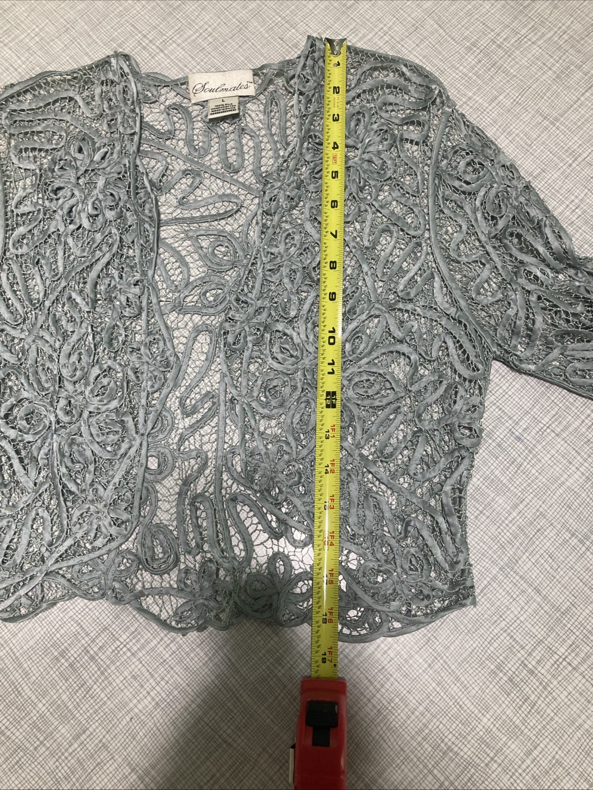 Vtg 90s Soulmates 100% Silk Crochet Lace 3pc Dress Set L Fits XS S Y2K Mermaid