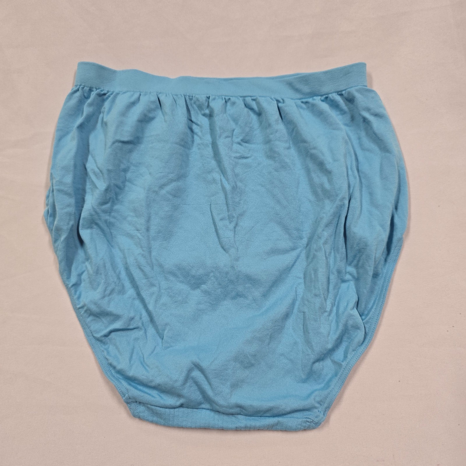 Vtg BARELY THERE 2303 Solid Microfiber Hi-Cut 10/11 Teal Panties NEW