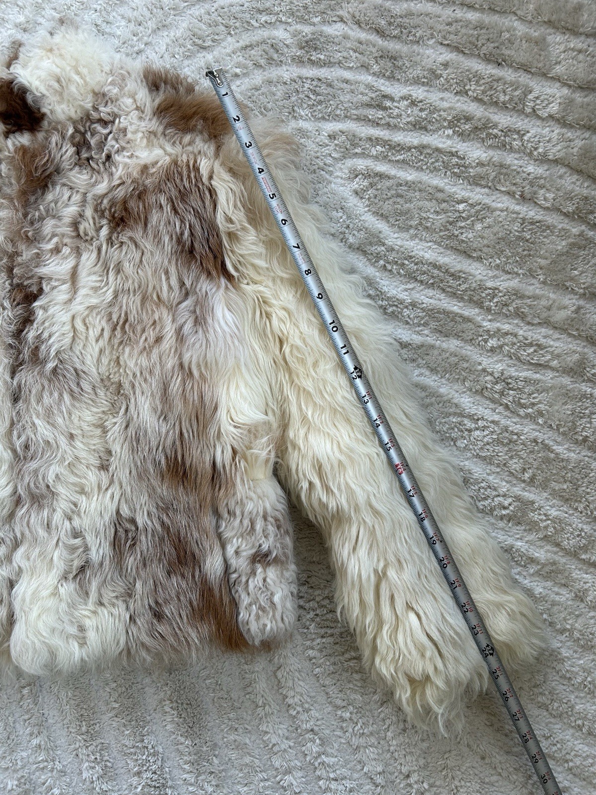 Authentic Vintage Mongolian Lamb Fur 1970s Boho Cropped Coat